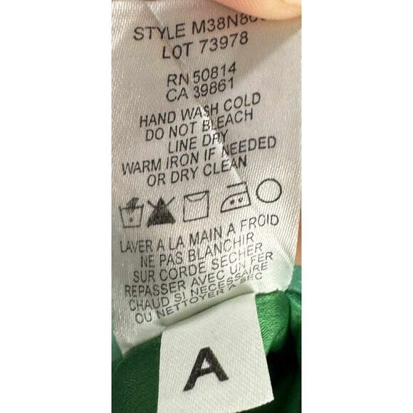 Tahari Linen Blend Sheath Green Threaded Accent Dress - Picture 5 of 6